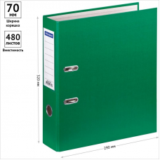 Регистратор PVC OfficeSpace стандарт, 7см, зеленый