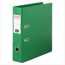 Регистратор PVC Brauberg, двухсторонний, 7см, светло-зеленый