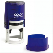 Оснастка для печати Colop Printer R40, D40мм, круглая, с крышкой, пластик, синяя (индиго)