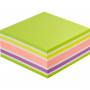 Бумага для заметок с липким слоем 76х76, 5 цветов неоновые пастельные, 400л, Attache Selection 