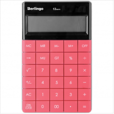 Калькулятор настольный 12 разрядов Berlingo, тёмно-розовый