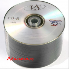 Диск CD-R 700Mb, 52x, 50 шт, Bulk, VS
