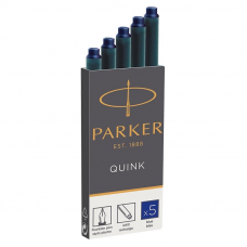 Чернила для перьевой ручки Parker Cartridge Quink 1950383/1950384, 5шт/уп, синий