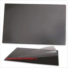 Коврик на стол 380х590мм, черный с прозрачным листом, ДПС