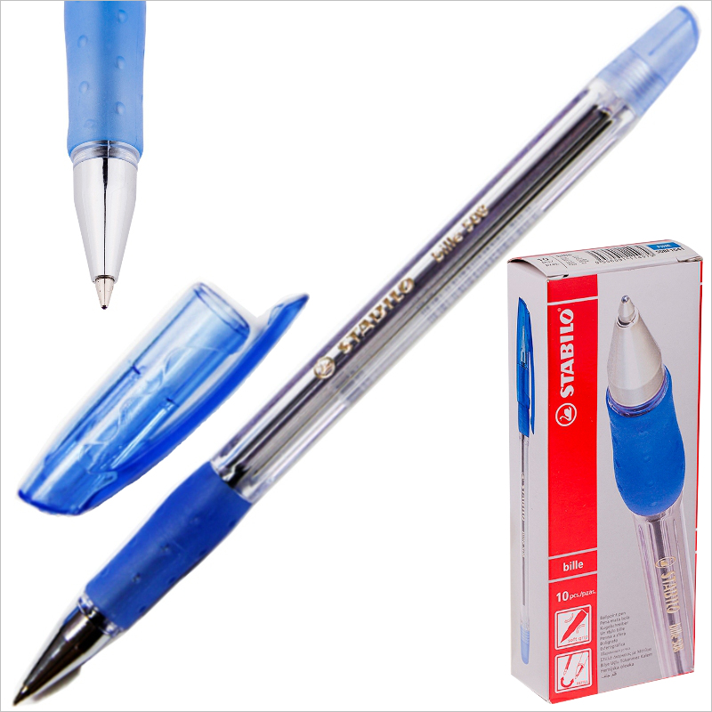 Ручка шариковая Stabilo Bille 508/41 0,7мм, резиновый упор, синий
