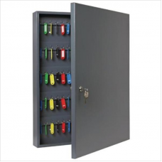 Шкаф для 130 ключей с замком, +130 брелоков, 450х90х600мм, Onix К-130, темно-серый
