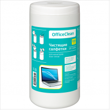 Салфетки чистящие влажные в тубе OfficeClean, для экранов, 100шт