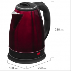 Чайник Bosch TWK 7804, 1,7 литра, 2200Вт, металл, красный