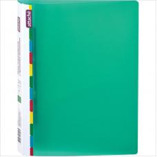Папка скоросшиватель Attache Diagonal жест. пластик, 600мкм, 17мм, торц. карман, зеленый