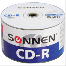 Диск CD-R 700Mb, 52x, 50 шт, Bulk, SONNEN
