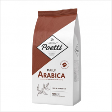 Кофе зерновой Poetti Daily Arabica 18106, 1кг, пакет