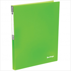 Папка для составления каталогов, Berlingo Neon, 40 вкл, жесткий пластик, неоновая зеленая