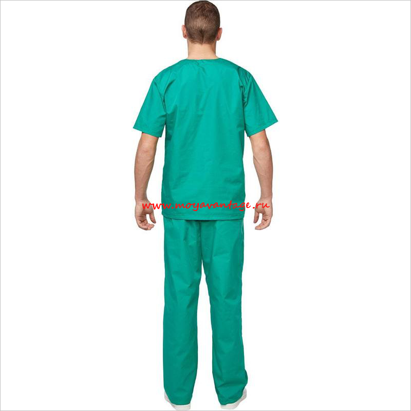 Костюм универсальный (куртка+брюки) Хирург м05-КБР, зеленый, р.48-50, рост 158-164