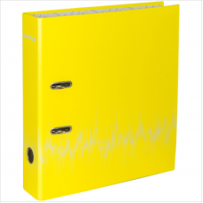 Регистратор картон ламинированный Berlingo, 7см, желтый неон