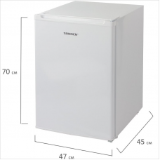 Холодильник Sonnen DF-1-08, однокамерный, объем 76л, морозильная камера 10л, 47х45х70см, белый