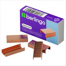 Скобы для степлера Berlingo SH605 №10, 1000 шт/уп, медные
