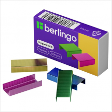 Скобы для степлера Berlingo SH705 №10, 1000 шт/уп, цветные