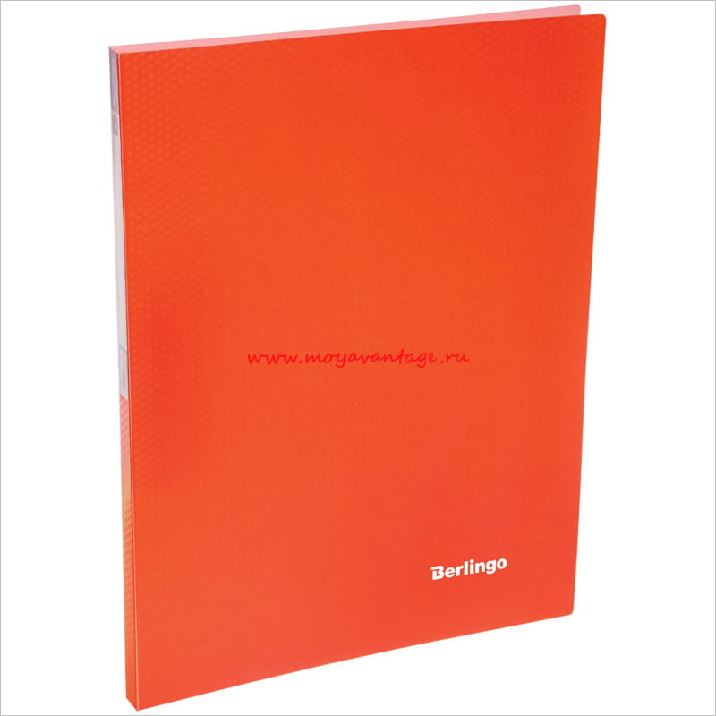 Папка для составления каталогов, Berlingo Neon, 20 вкл, жесткий пластик, неоновая оранжевый