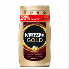 Кофе растворимый c молотым Nescafe Gold, 900г, вакуумная упаковка