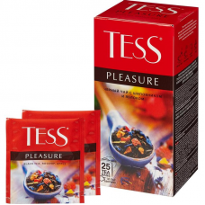Чай Tess Pleasure, черный с шиповником и яблоком, 25 пак.