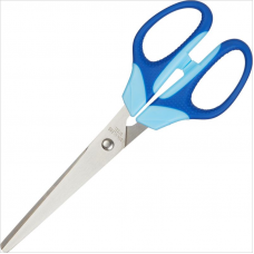 Ножницы Attache Ergo&Soft 18см, прорезиненные ручки, тупоконечные, синий