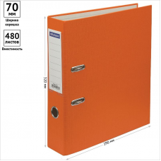 Регистратор PVC OfficeSpace стандарт, 7см, оранжевый