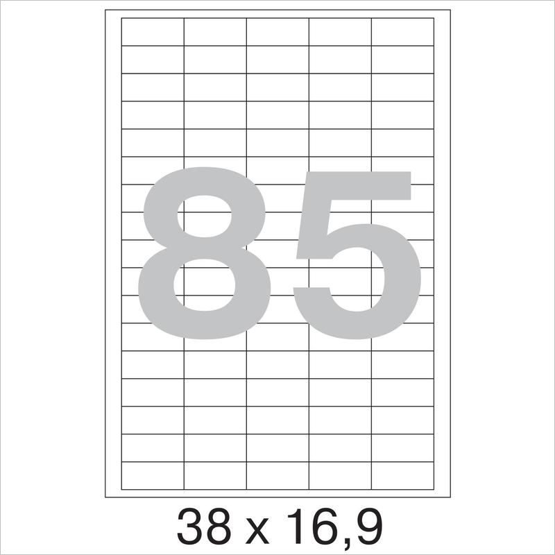 Этикетки самоклеющиеся Promega Label 38х16,9 мм / 85 шт. на листе А4 (100 листов/пач.)
