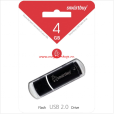 Флэш-диск 4Gb SmartBuy Crown, USB 2.0, черный