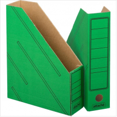 Накопитель архивный, картон, 75мм, А4, Attache, зеленый, 2 шт/уп.
