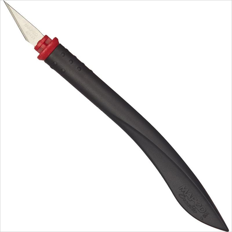 Нож-скальпель канцелярский Maped Easy Cu 8мм, черный корпус, 3 лезвия в комплекте