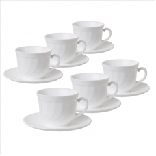 Сервиз чайный Luminarc Трианон, 6 персон, 6 чашек 220мл, 6 блюдец