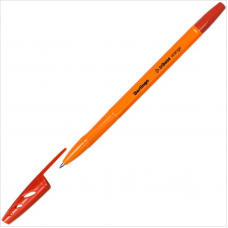 Ручка шариковая Berlingo Tribase Orange 0,7мм, желтый корпус, красный