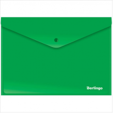 Папка-конверт с кнопкой Berlingo AKk_04404 А4, 180мкм, непрозрачный зеленый