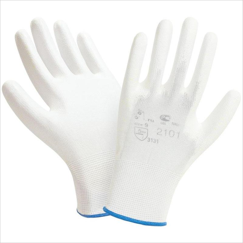 Перчатки для тонких работ 2Hands Air 2101, нейлон, размер 8, М, белый