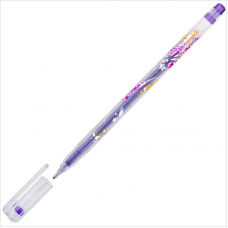 Ручка гелевая Crown Glitter Metal Jell 1 мм, фиолетовая с блестками