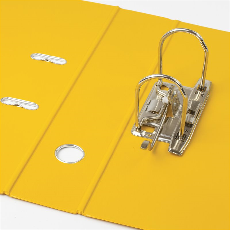 Регистратор PVC Brauberg, двухсторонний, 7см, желтый