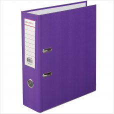 Регистратор PVC Brauberg, 8см, металлическая окантовка, фиолетовый