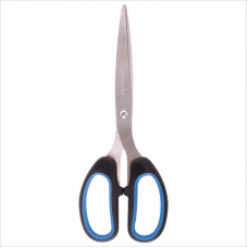 Ножницы Brauberg Classic+ 20,5cм, черно-синие, резиновые ручки