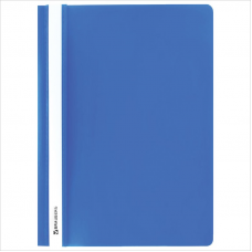 Папка-скоросшиватель с прозрачным верхом Brauberg, А4, голубой