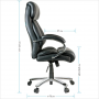 Кресло руководителя Helmi HL-ES06 Granite, экокожа, хром, черный