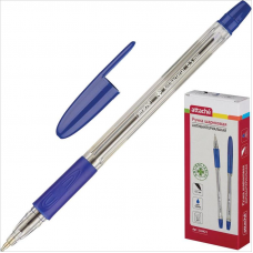 Ручка шариковая Attache Antibacterial 0,7мм, линия 0,5мм, резиновый упор, синий