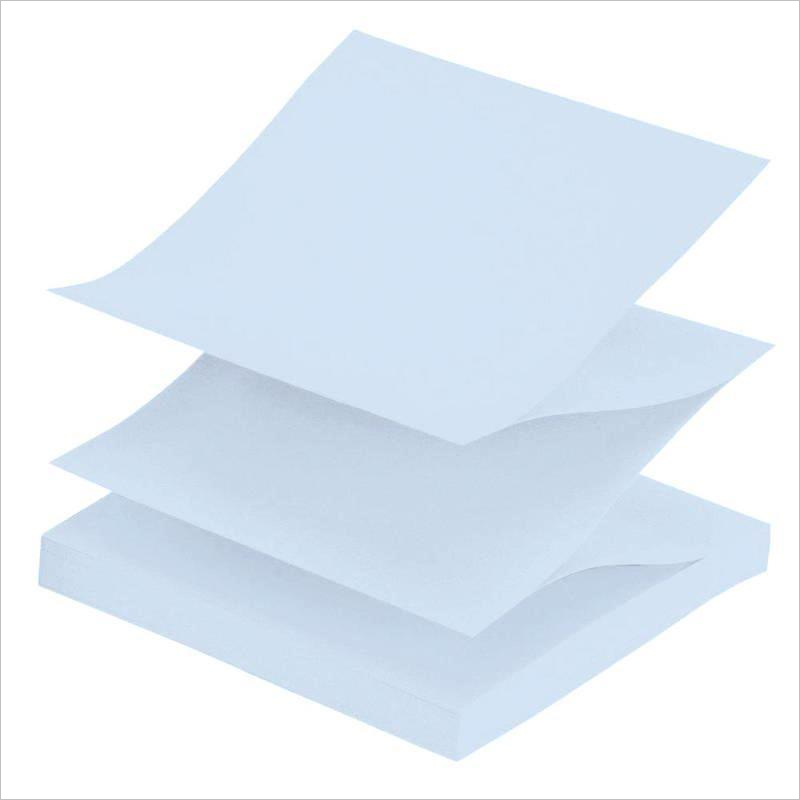 Бумага для заметок с липким слоем 76х76, голубой, 100л, Z-блок, Attache