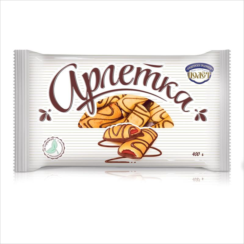 Печенье Полет Арлетка в шоколаде, 400г
