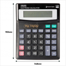 Калькулятор настольный 12 разрядов Attache ATC-444-12F, черный