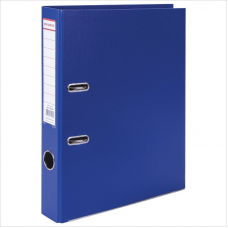 Регистратор PVC Brauberg, 5см, металлическая окантовка, синий
