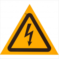 Знак безопасности Опасность поражения электрическим током W08, пленка ПВХ, 200х200