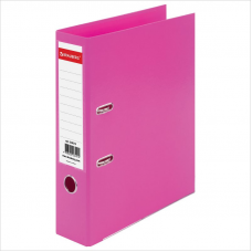 Регистратор PVC Brauberg Extra, двухсторонний, 7,5см, металлическая окантовка, розовый