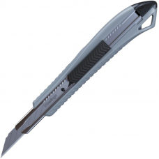 Нож канцелярский Berlingo Razzor 200 BM4127_d 9мм, металл. направляющие, автофиксатор, серый