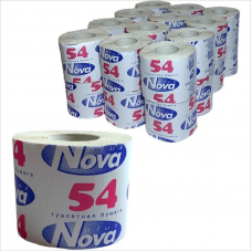 Туалетная бумага 1-слойная Nova, серый