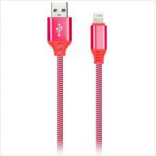 Кабель USB 2.0 A-Lightning Smartbuy iK-512NS 1,0м, для Apple, красный